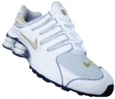 Tênis Nike Shox NZ  Branco e Cinza Cromado MOD:01