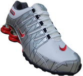 Tênis Nike Shox NZ Prata e Vermelho MOD:10670