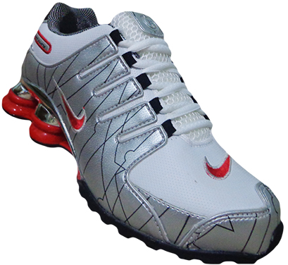 Tênis Nike Shox NZ Prata e Vermelho MOD:10670
