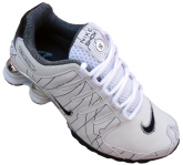 Nike Shox NZ Branco e Preto cromado MOD:10283