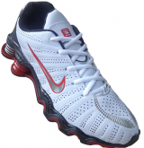 Tênis Nike Shox 12 Branco e Vermelho MOD:10675