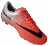 Chuteira Nike Mercurial Vortex Salmão e Prata MOD:10703