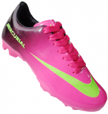 Chuteira Nike Mercurial Vortex Rosa e Preto MOD:10704