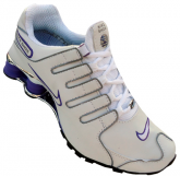Tênis Nike Shox NZ Branco e Roxo cromado MOD:10115